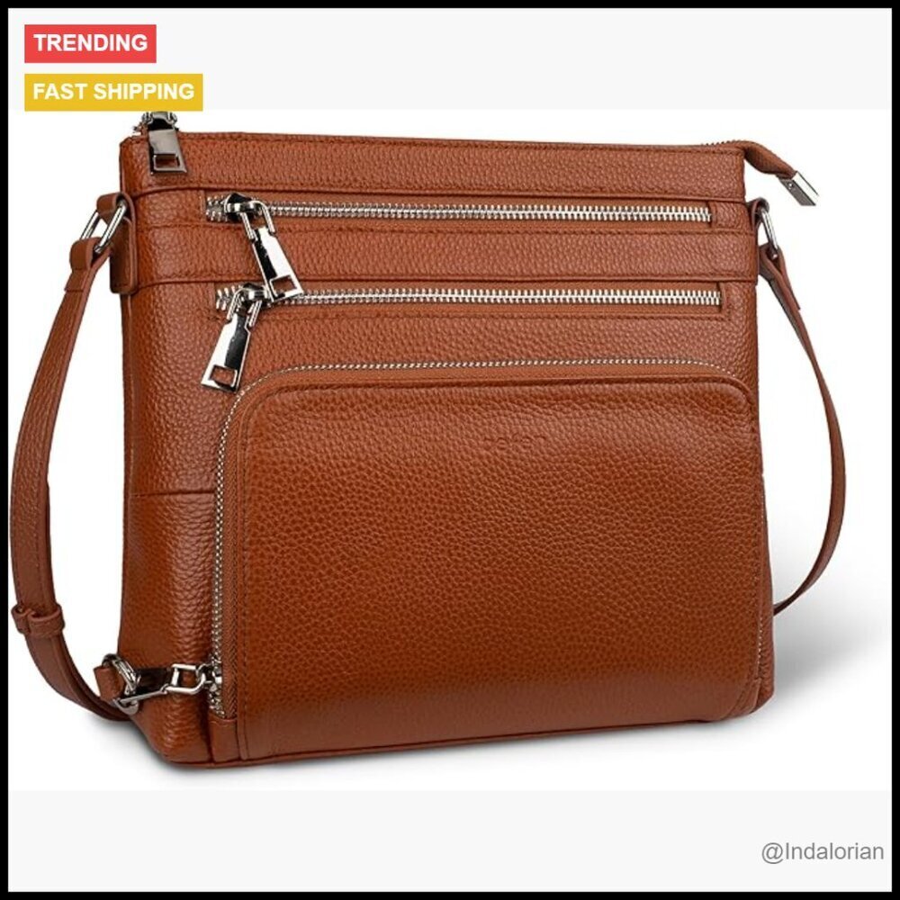 Genuine Leather Crossbody Bag Anti-Theft RFID Wallet Travel Purse Chic Classic